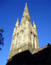 The bell tower of St Benedict’s.